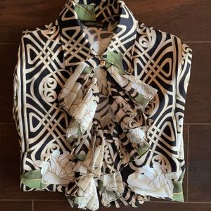 Vintage Roberta Cavalli ruffled blouse
